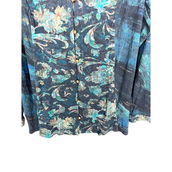 Soft surroundings button up embellished‎ top - Picture 2 of 7